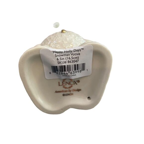 Lenox Snowman Tealight Lantern Figurine Gold Trim Handle Christmas Decorate - Picture 8 of 10